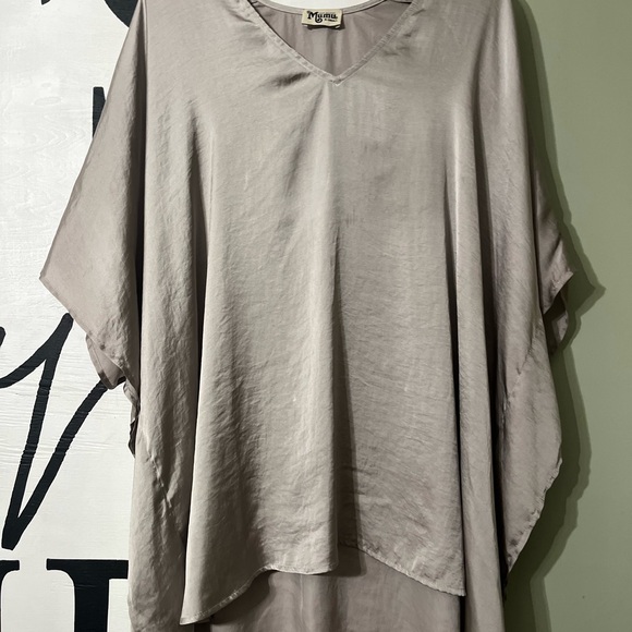 Show Me Your MuMu Taupe V-Neck Tunic - Picture 2 of 10